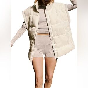 Free People In A Bubble Puffer XS Cream/Ivory
